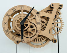 Load image into Gallery viewer, Crossingham Wooden Gear Clock
