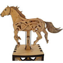 Load image into Gallery viewer, Side view of horse automaton. Can see full body.
